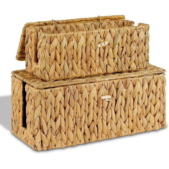 Water Hyacinth Cord Cover with Lid (2-Pack)