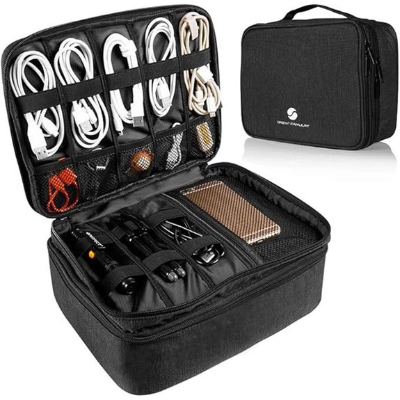 Waterproof Travel Electronics Organizer Bag with Multiple Pockets