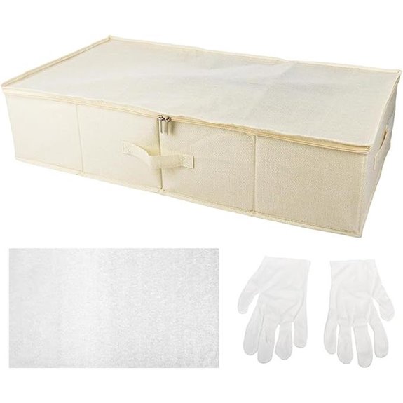 Klmnop Wedding Dress Storage Box with Tissue & Gloves