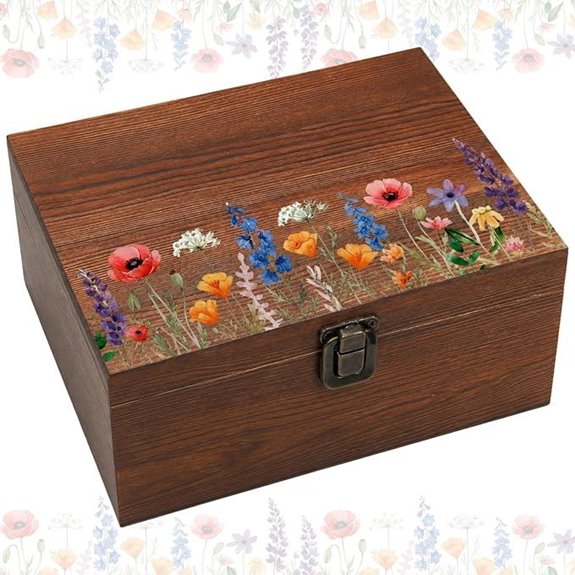Gerrii Wedding Keepsake Box with Wildflower Design