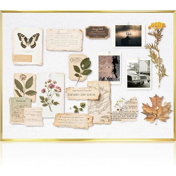 Linen Bulletin Board 24x18 White with Pins