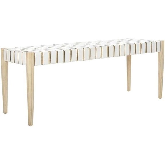 Safavieh Amalia Bench in White & Oak