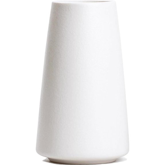 Bright White 8 Ceramic Vase for Flowers