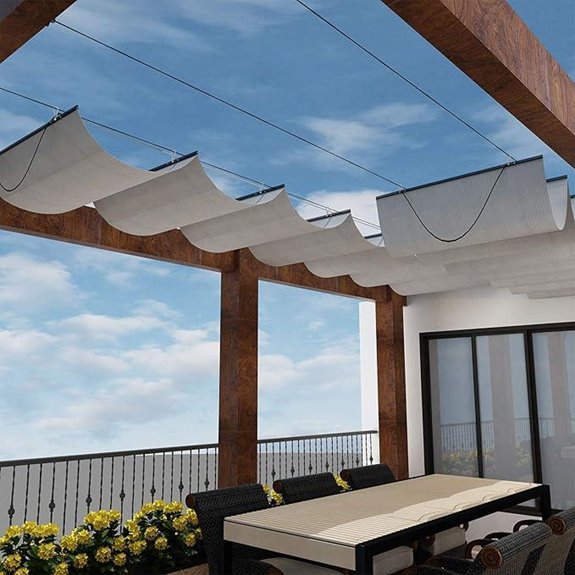 Windscreen4less 4'x12' Retractable Sun Shade Canopy