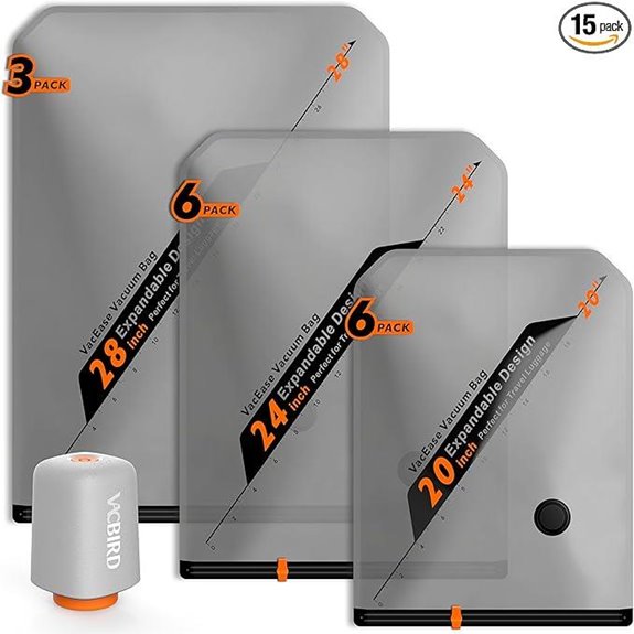 Vacbird Rechargeable Wireless Travel Storage Bags Set