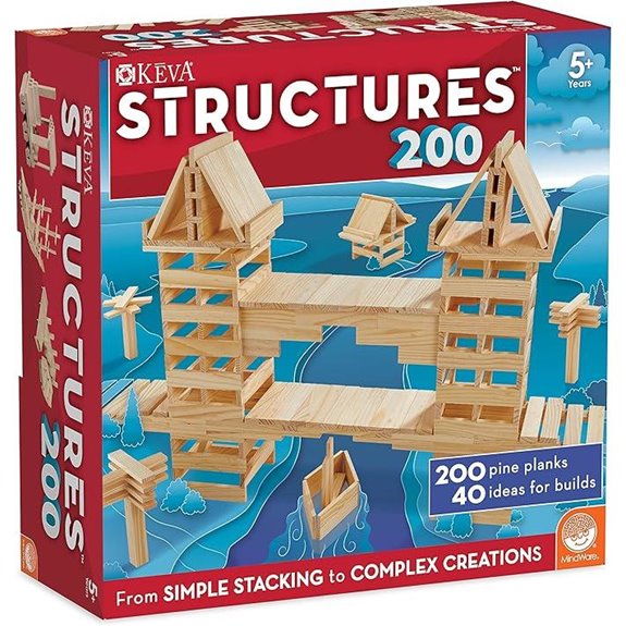 KEVA Structures 200 Wood Building Blocks Set