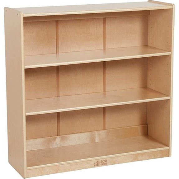 ECR4Kids Wooden Bookcase with Adjustable Shelves