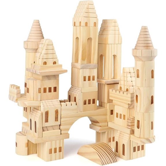 Wooden Castle Blocks Set for Kids and Boys/Girls