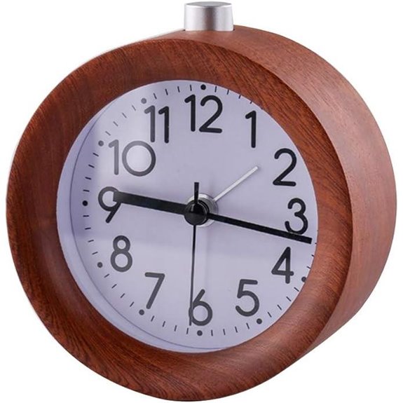 Retro Wooden Digital Alarm Clock with Nightlight