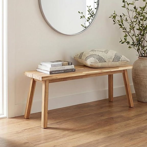 Arrowstone Wooden Bench for Entryway and Indoor Use