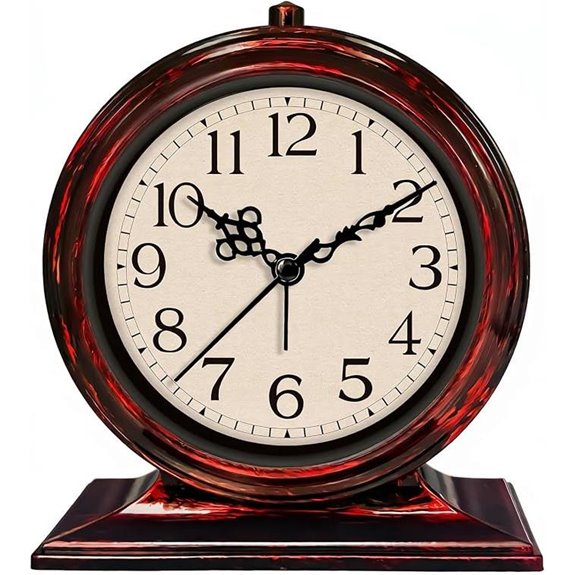 Retro Wooden Grain Alarm Clock for Heavy Sleepers