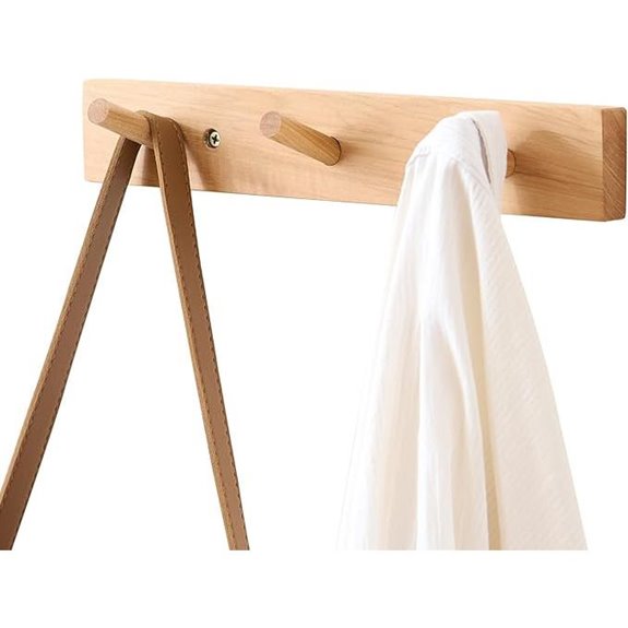 Wooden Wall Mount Coat Rack with 3 Hooks