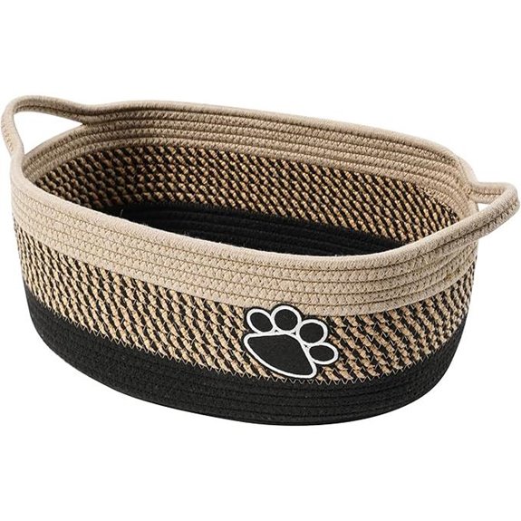 Small Woven Rope Storage Baskets with Handles