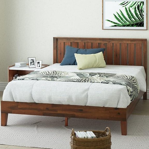 ZINUS Vivek Queen Wood Platform Bed Frame