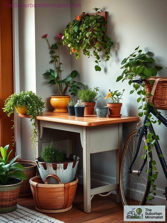 vintage items diy planters